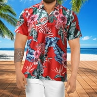 Muška majica kratki rukav Muški proljeće ljetno casual cvjetno havajska plaža tropsko dugme niz majice kratkih rukava
