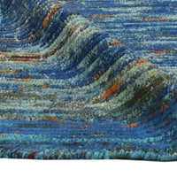 Ručno tkani plavi rajon iz bambusovog prostirke Moderni boemski čvrsti veliki tepih