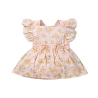 Binpure Baby Girls ROMPER FLYREVE SQUEVER CQUECT CREAMKNOT Cvjetni princeza haljina za 0 mjeseci