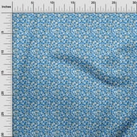 Onuone pamuk poplin srednje plave tkanine cvjetni apstraktni obrtni projekti Dekor tkanina štampu na