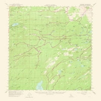 Mapa Topo - Pinecrest California Quad - Usgs - 23. 28. - Mat umjetnički papir