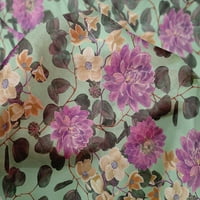 Onuone svilena tabby laki metvica zelena listova tkanina i lotos cvjetni šivanje zanatske projekte Tkanini