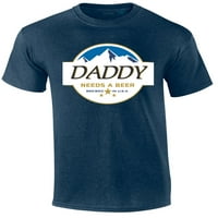 Muški tata treba piva majica smiješne plave planine Američki lig Logo parodija kratkih rukava majica Grafički tee-heather mornari