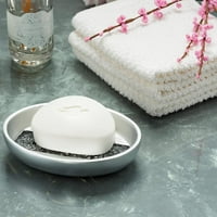 Srebrni mozaik sapun - kupaonica držač sapuna - ukrasni držač za suvo sapun za tuš, praznini sudoper, kada - izdržljiva smola za remont dizajnirana