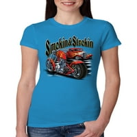 Divlji Bobby, Smokin & Strokin Vintage Crvena vruća šipka i motocikli automobili i kamioni Žene Slim