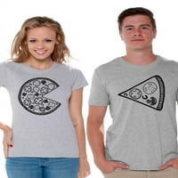 Awkward Styles Pizza Par majice Smiješne utakmice za pizze za parove Pizza kriška majica za parove Valentinovo