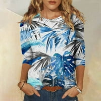Ženske havajske dlanove bluze Novel grafičke tuničke košulje za lakiranje Ljetne casual Thirts Crewneck