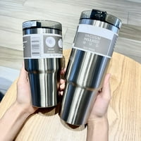 TravelWnat 600 900ml nehrđajući čelični čelik, izolirana šalica za kavu s poklopcem i slamom, dvostruka zidna putnička kafa za vruće i hladne napitke