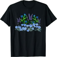Plava i lavanda cvijeće Vrtni ljubitelji vrtlov grafička majica