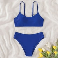Knevjerentne djevojke kupaće kostimi djevojački kupaći kostim sportosti čvrsti visoko struk bikini set