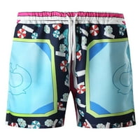 REJLUN MAN Ljetne kratke hlače Karneti na plaži Hlače Cvjetni print Dno Havajska mini pantalona Ležerna