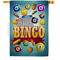 Angeleno Heritage H137088-bo in. Bingo Win Night Interesi Igra Dvostrane ukrasne okomičke kuće - Dekoracija