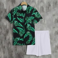 Pastor odijela Muška ljetna modna slobodno vrijeme Havaji Seaside Holiday Beach Digital 3D Štampanje kratkih rukava kratke hlače