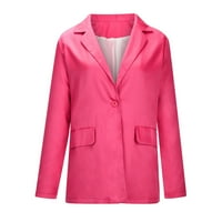 Blazer jakne za žene casual rever otvoreni prednji rublje dugih rukava Elegantni kaputi uredske radne