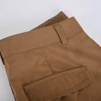 Yuwull Womens Atletski kratke hlače, Ženska redovna Fit Chino Bermuda kratka solidna boja opuštene fit teretne kratke hlače za žene