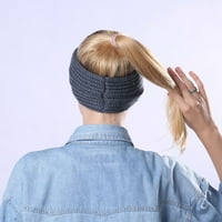Traka, žene Čvrsta boja prekrižena pletena traka za glavu zima topla elastična kosa