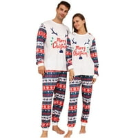 Lenago Usklađivanje obiteljske božićne pidžame Božićni modni dugi rukavi Dijete tiskani top + hlače