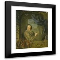 Pieter Cornelisz van Slingendt Black Modern Framed Museum Art Print pod nazivom - portret čovjeka sa