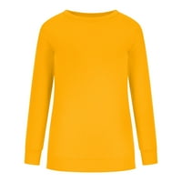Wyongtao Dvije odjeće za ženske ležerne trenerke labave dugih rukava, narančasta L