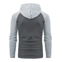 Muški zip up dukseni muška i zimska casual modni džemper Slim casual patchwork tabled duge na dugih