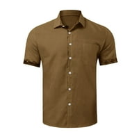 PEDORT HOTCLAS muškarci Muške casual polo majice Ljetni kratki rukav taktički golf tenis majice Brown, m