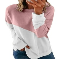 Springttc žene dugih rukava okrugli vrat pulover casual bluza košulje