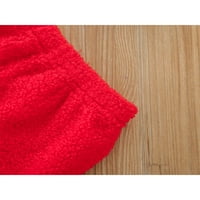 Imcute Kids Crtani Elk Print O-izrez Dugi pulover s dugim rukavima + duge hlače