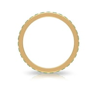 CT Smaragdni prsten, okrugli smaragdni vječni prsten, pravi smaragdno puni vječni prsten, maj rodni