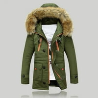 Muške jakne s kapuljačom s više džepa prevelizirane fit solidne boje dugih rukava Zip up jakna casual