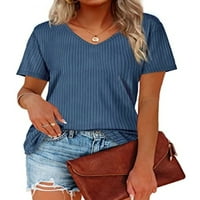 Avamo sexy v vrat za žene labave casual majica kratkih rukava Summer Dailyer Tunnic bluze majice