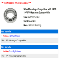 Ležaj kotača - kompatibilan sa - Volkswagen Campmobile 1973