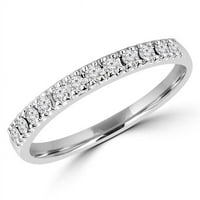 MDR160015-5. 0. CTW okrugli dijamantni poluvremeni vjetar vjenčani prsten u 14k bijelo zlato - 5.5