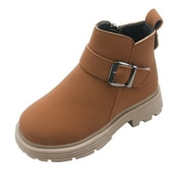 DMQupv plus čizme cipele kožne kratke čizme bez klizanja prozračne čizme sniježne cipele za djecu smeđu