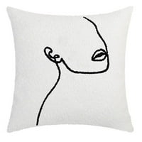 Nordijski moderni stil bacač jastučni jastuk boemski linijski crtanje apstraktni lica s tufatinskom