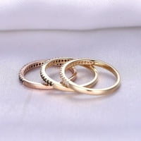 0. karatni vjenčani prstenovi se postavljaju crno-bijeli moissitni dijamanti vjenčani prsten sterling