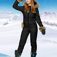 Žene zimsko skijaški kombinuit na otvorenom sportove vuneni ovratnik od vune kombinezona s duksevima