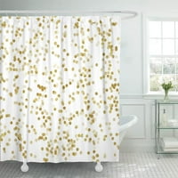 Confetti Gold and White Točke FAU folija metalik pozadina uzorka kupatilo za kupatilo za kupanje