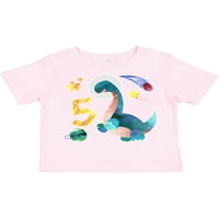 Inktastični peti rođendan Dinosaur astronaut sa zvijezdama i planetom poklon dječaka malih majica ili majica mališana
