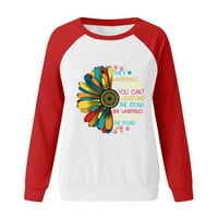Zlekejiko Žene Ležerne prilike Cvijeće Ispiši majicu Labavi pulover Top bluza TEE Duge rukave s dugim