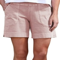 Niveer žene elastični struk ljetne kratke hlače labave plaže široke noge kratke hlače ružičaste 2xl