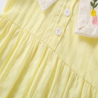 Djevojke za bebe Peter Pan ovratnik Floral Roman Bodysuit Ležerna odjeća Slatka odjeća za 12 mjeseci