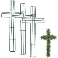 Metalna žica u obliku križnog oblikovanog vijenca okvira vjerske crkve