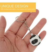 Frcolor Mini fudbal Privjesak Privjesak Kreativni crni bijeli nogometni ključni prstenovi za ručke viseći