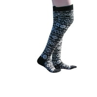 Ženske božićne čarape do koljena duljine pahuljice pletene čarape ispisane debele tople čarape