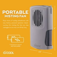 O2LOOL za maglu ogrlica ventilator - prenosiv, akumulator koji radi snažnog vertikalnog protoka zraka za mirne ruke besplatno hlađenje i lično putovanje, sivo
