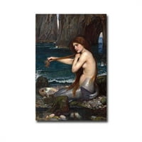 Umjetnička home galerija 1218x835ig sirena Johna Waterhouse Premium galerija-platnena Giclee Art - spreman