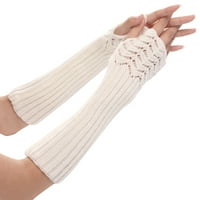 Soft Fashion ženske rukavice Žene kabele Klintne ruke topliji rukavice Super duge rukavice bez prstiju rukavice rukavice mittens bez pletenih ruku na rukavima rukavice