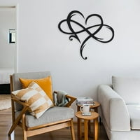 Metal Infinity Heart Art Love Wall znak potpisao za dnevnu sobu Početna