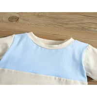 Franhais Baby Boys Ljeto odijelo Kontrastni boja kratkih rukava kratkih rukava majica i elastični povremeni