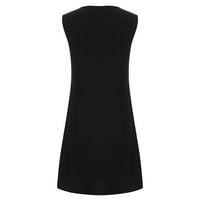 Proljetna haljina klirence bez rukava V-izrez Dress Tramp Mala crna haljina za žene Izleti za odmor